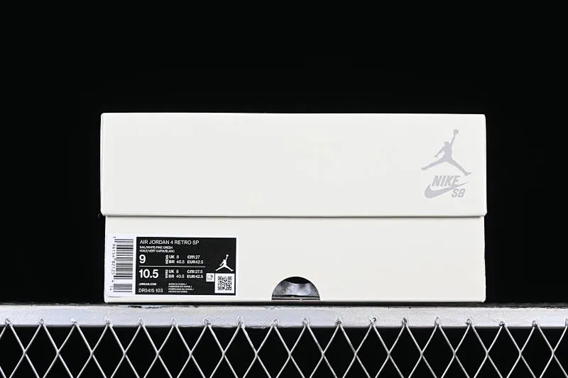 All categories Air Jordan Jordan series basketball shoes Air Jordan 4 OG version Nk SB x Air Jordan 4 "Pine Green" AJ4 Joe 4 joint white green DR5415-103